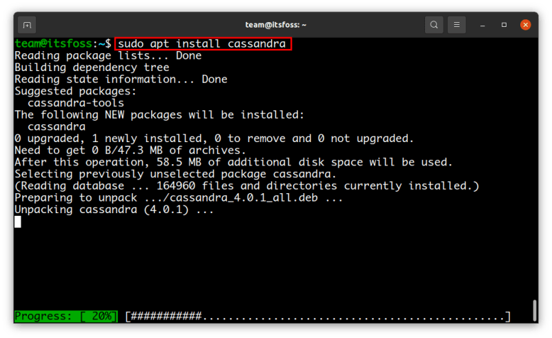 Installing Apache Cassandra on Ubuntu