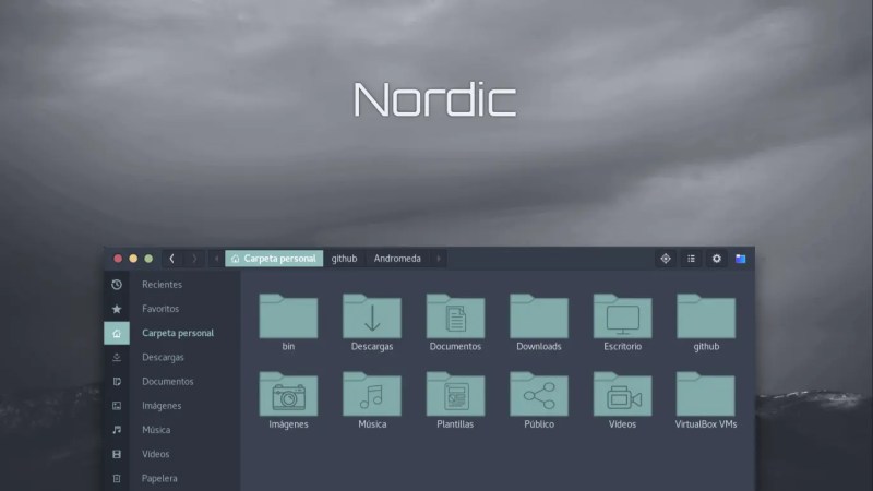 Nordic GTK theme preview