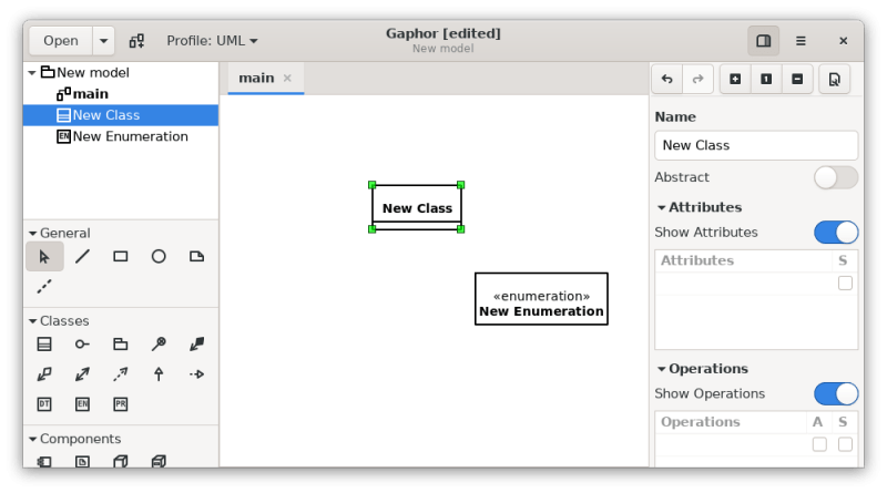 Gaphor user interface