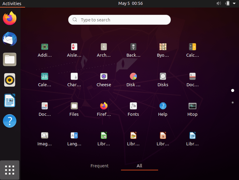 图为 Ubuntu GNOME 版的用户界面
