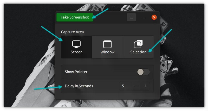 Taking screenshot with delay