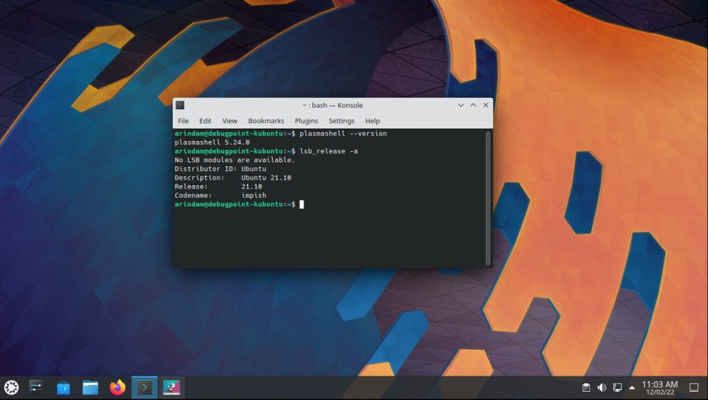 KDE Plasma 5.24 in Kubuntu 21.10
