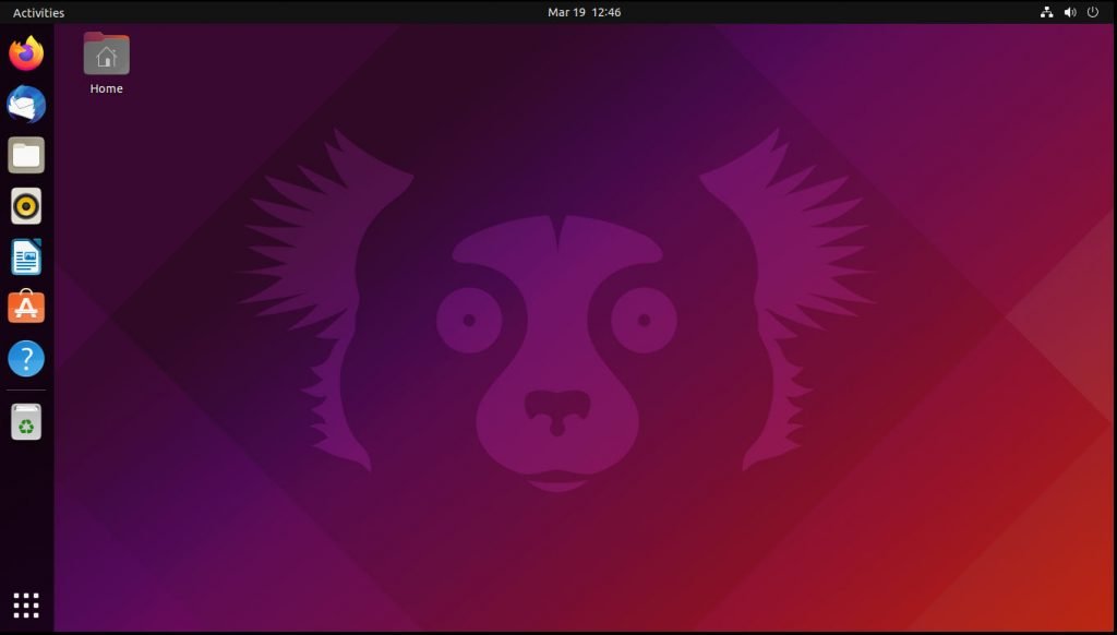 Ubuntu Desktop with GNOME – Before Customization
