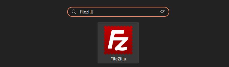 Start FileZilla from the system menu