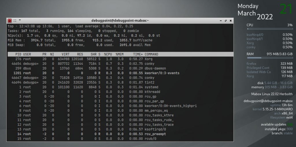 Mabox Linux Heavy Workload Performance