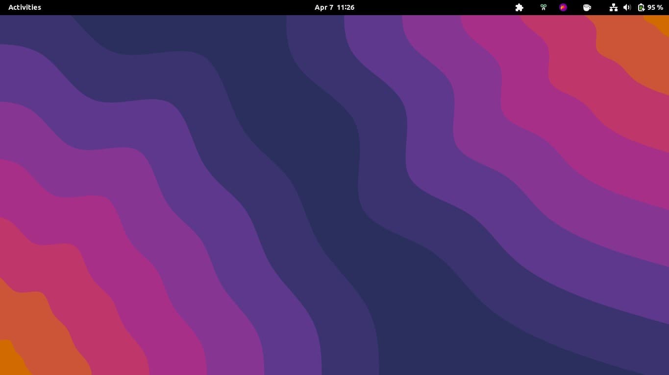 GNOME 中的深色和浅色双主题壁纸：浅色