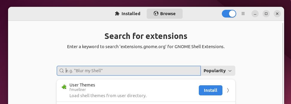 User Themes Extension