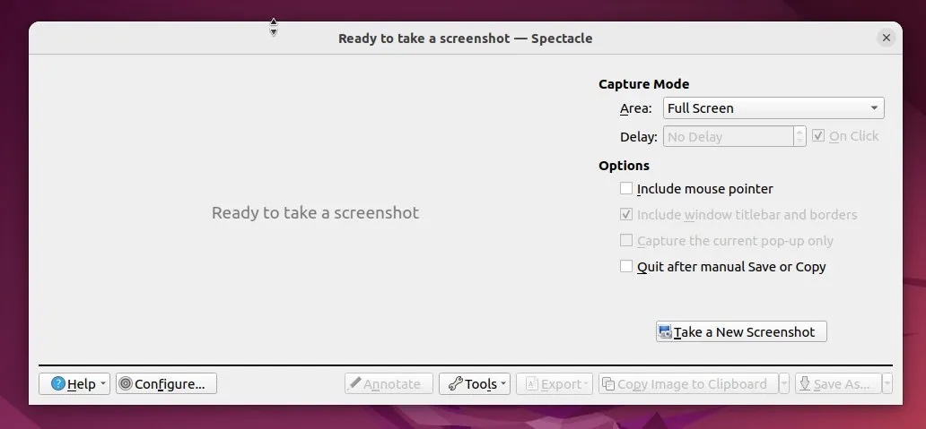 Spectacle Screenshot tool