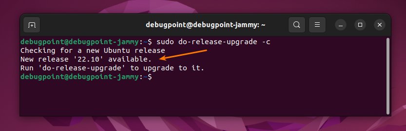 New version update prompt from the terminal method