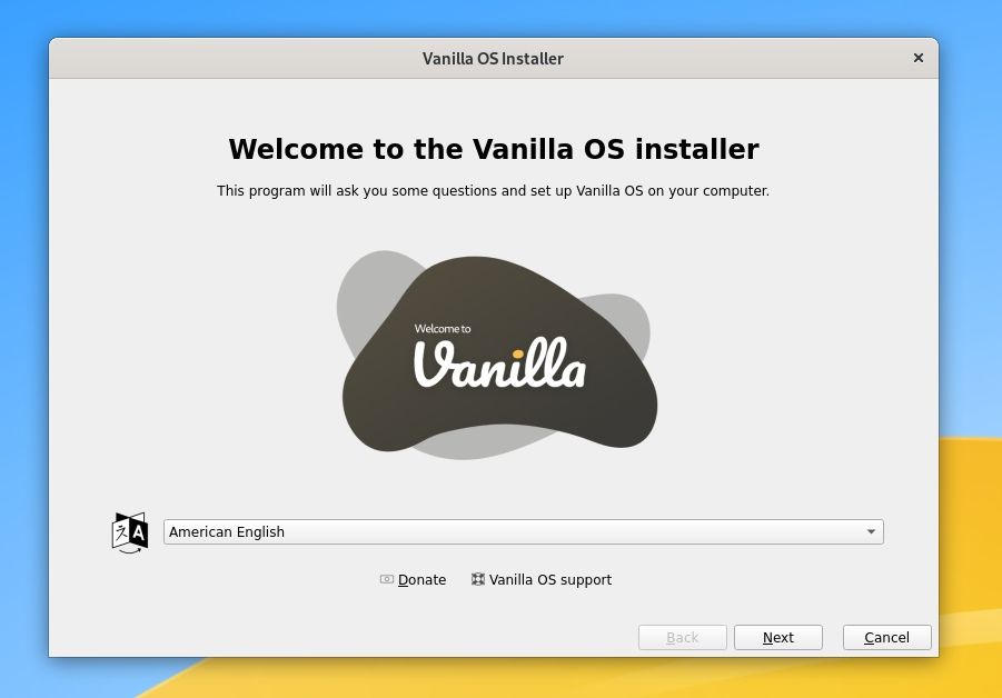 Vanilla OS 安装程序