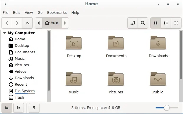 Image of Nemo's file manager.