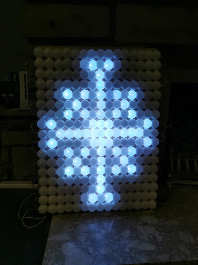 An LED snowflake.