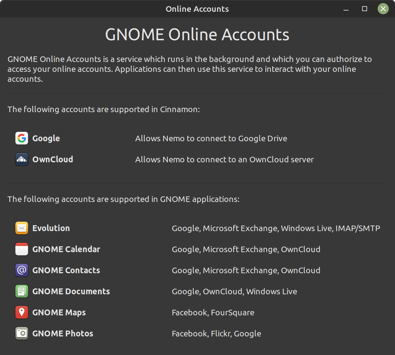 GNOME 账户应用