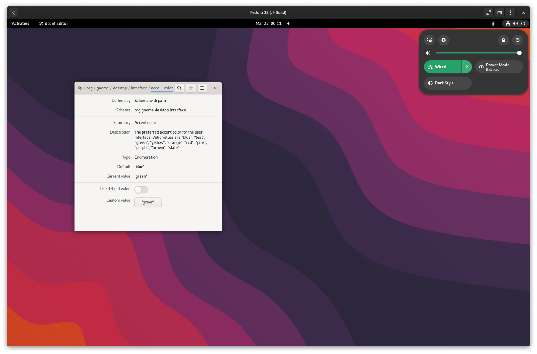GNOME 即将推出的强调色支持的早期预览