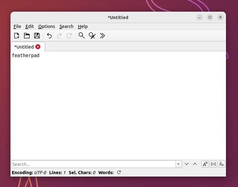在 Ubuntu 上运行的 Featherpad