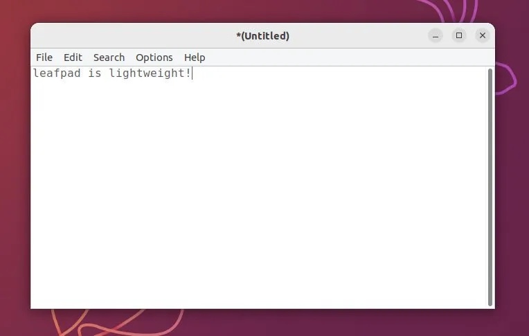 leafpad - 在 Ubuntu 上运行的简易记事本