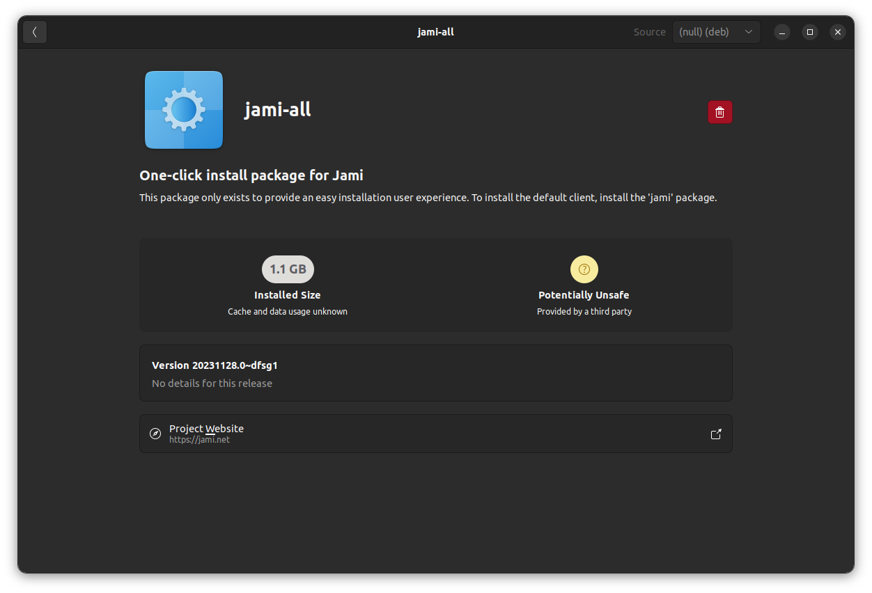 在 Ubuntu 22.04 LTS 上通过 deb 包安装 Jami