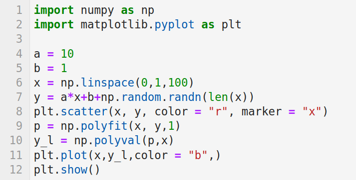 图 6：使用 NumPy 进行线性回归